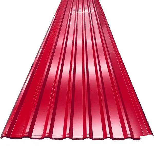 Lámina arquitectónica roja calibre 30, 7 canales